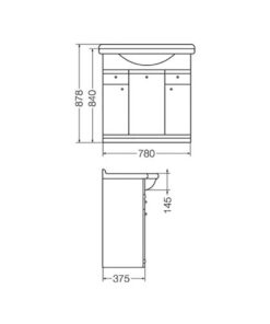Alternative view of MUEBLE FERRUM LIMOGES 85 CM SIN MESADA BLANCO | XML8-B