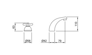 Alternative view of Grifería Monocomando Peirano Ares 214 │ Cocina y Lavadero Cromado