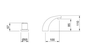 Alternative view of Grifería Peirano Dique 203 Lavatorio