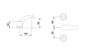 Alternative view of Grifería Peirano Laza 209 Lavatorio