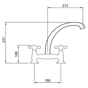 Alternative view of Grifería Peirano Ares 814/Cr Cocina