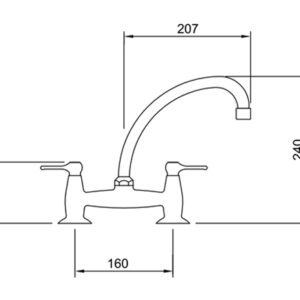 Alternative view of Grifería Peirano Valencia 51-122 Mesada