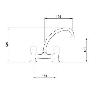 Alternative view of Grifería Peirano Malba 51-058 Cocina