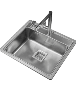 Pileta de Acero Johnson Quadra Mini |Q55A| Ag.Izq