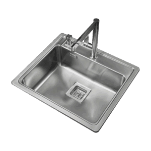 Pileta de Acero Johnson Quadra Mini |Q55A| Ag.Izq