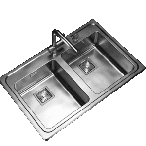Pileta Doble de Acero Johnson |Q084A| Ag.Der