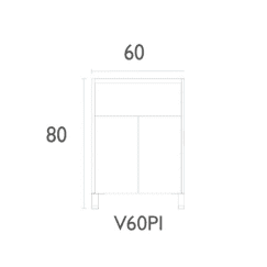 Alternative view of Vanitory Water Van Norway Cerrado Atakama 60 Cm 3 Agujeros