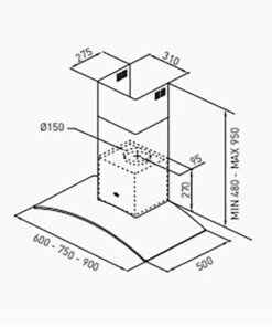 Alternative view of TST Campana Lacar Pared 60cm |260-60|