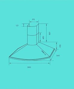 Alternative view of TST Campana Piramide Acero 60cm |125-60|