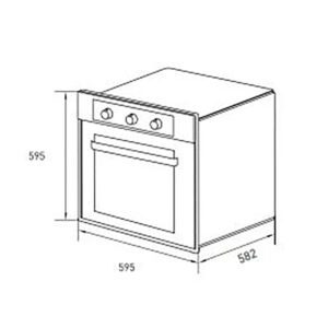 Alternative view of TST Horno Electrico Acero 56cm |30-60|