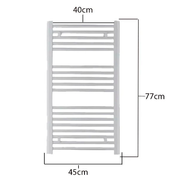 Toallero Radiador De Agua Hausag 77x45 Blanco - Imagen 2